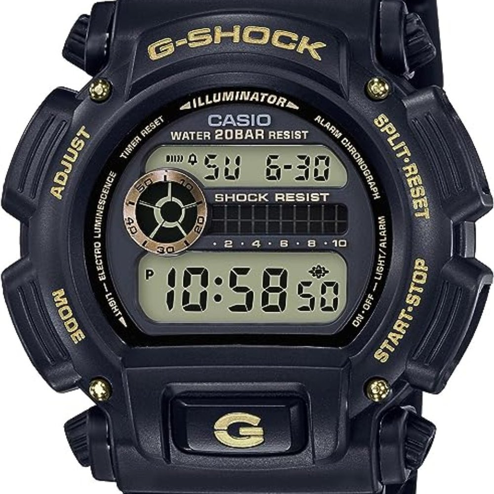 Casio Men's 'G-Shock' Quartz Resin Sport Watch | Black\Gold | OS